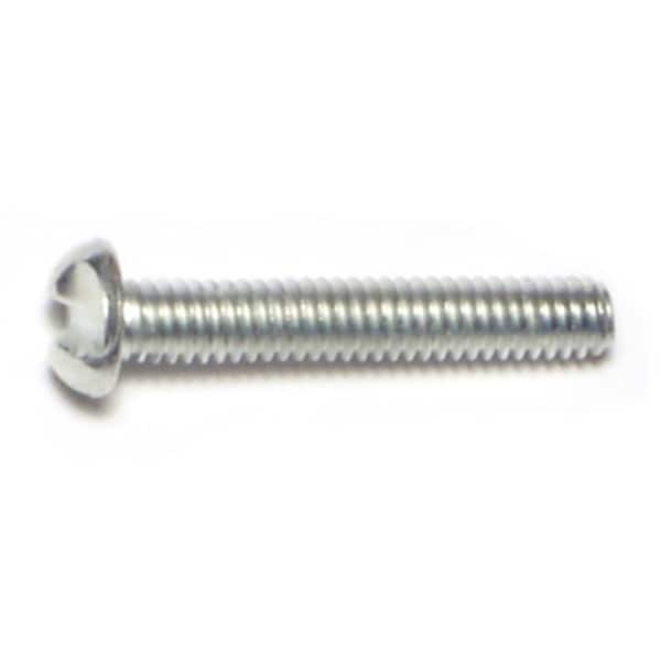 Midwest Fastener #8-32 x 1 in Slotted Round Machine Screw, Zinc Plated Steel, 20 PK 70946 - main